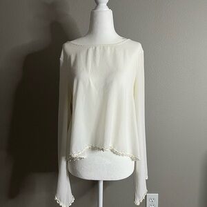 Cute backless dreamy blouse boho hippie floral retro 70s 60s